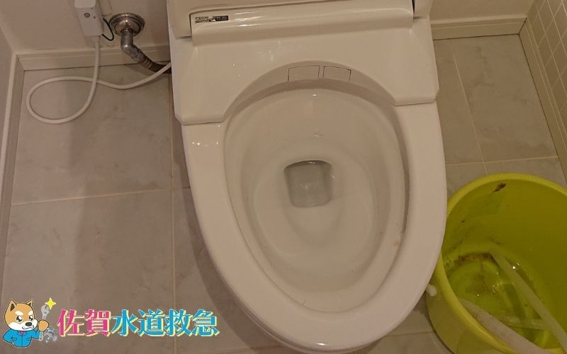トイレつまり修理｜高圧ポンプで詰まりを押し流し解決！【佐賀県武雄市の事例】